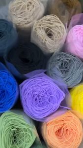 เชือกร่ม 1.8 - 2 มิล (คละสี เลือกโทนได้) ถักโครเชต์ **เลือกโทนได้ แต่เลือกสีไม่ได้** ตราปลาคาร์ฟ CARP