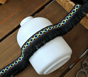 Bohemian Style Lace Trim With Tassels 2.5cm