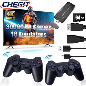M8 4K TV Game Stick Built-in 20000+/30000 Games Video Game Console 64GB Handheld Game Player Wireless Controller Retro Gamepad
