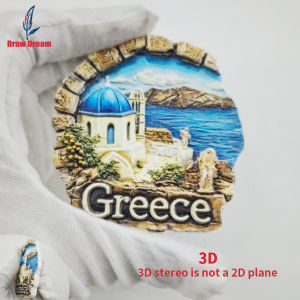1Pc Greek Creative 3D Embossed Refrigerator Magnet World Travel Souvenir Collection Suitable for Home and Office Decoration Personalized Exclusive Travel Souvenir Magnetic Refrigerator Magnet Home Decoration Kitchen Room Office Cabinet Crafts Gift...