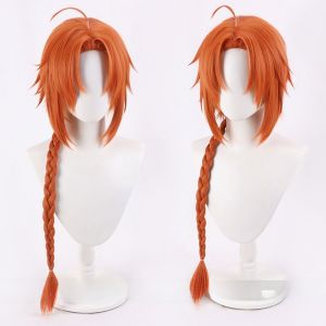 Lincoln Silver Soul God Might คอสเพลย์วิกผมรุ่นใหม่ Curling Bangs อุ่น สีส้มฮาโลวีนพรรคอุปกรณ์เสริม
