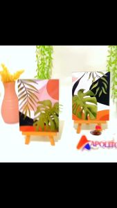 HIASAN DINDING BUNGA MONSTERA AESTETIK 15X20 CM