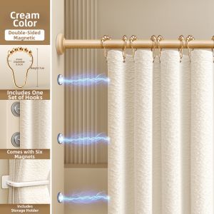 WEILAISHI | High-end Waterproof Mildew-resistant Quick-drying Magnetic Shower Curtain
