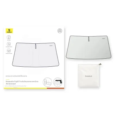 BASEUS | Baseus DT1 ม่านบังแดดรถยนต์ฝาครอบกระจกรถยนต์พับหน้าต่างด้านหน้า UV ป้องกันแสงแดดสําหรับฤดูร้อน Sun Shade ผ้าม่าน Protector