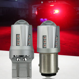 (2 PCS)LED Brake Light Super Bright T15 W16W T20 7443 W21/5W 1157 BAY15D P21/5W 1156 P21W BA15S LED Car Tail Stop Brake Lamp Bulb Tail Fog Light 12V No Flash (Red)