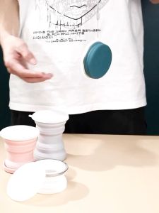 Heat Resistant Folding Drinking Cup Mug: Portable Water Cups & Rubber Travel Camping Soft Silicone