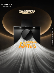High Speed 800mm Small Size Kitchen Hood