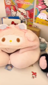 หมอนรูปการ์ตูน หมอนรองคอรูปตัวยู หน่วยความจำยืดหยุ่นนุ่มสบาย เหมาะสำหรับการเดินทางและพักผ่อน