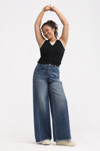 HIPPIE MISS | Hipster Style Apple Shape Slimming Straight Leg Jeans
