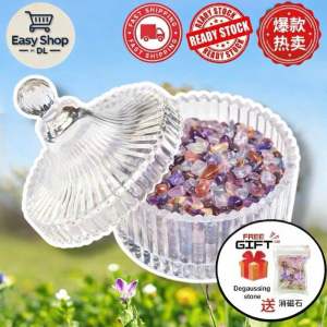 Mangkuk Kitchenware Glass Cleansing Degaussing Crystal Bowl + Free Super 7 Degaussing Stones