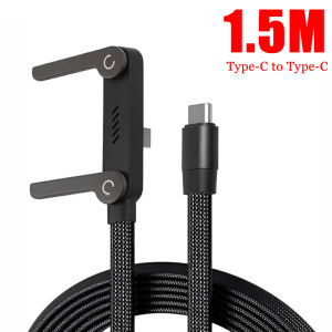 240W 2 in 1 USB To Type-C Cable Foldable Bracket Data Cable Type C Fast Charging Desk Holder Cord For Huawei Xiaomi17 16 Samsung