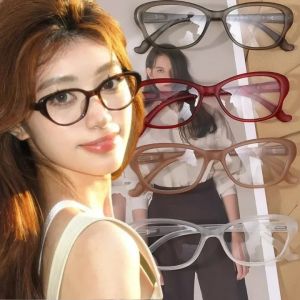 Y2K Retro Optical Glasses Women Men Cat Eye Anti Blue Light Spectacles Sweet Cool Girls Simple Fashion Square-frame Eyeglasses