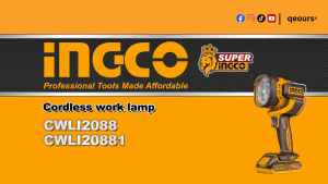INGCO 20V CORDLESS LED WORK LIGHT | SPOTLIGHT | CWLI20881 CWLI2088