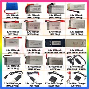 1S 3.7v Lipo Battery and Charger Spare Part Replacement for RC Drone RC Helicopter RC Car RC Plane