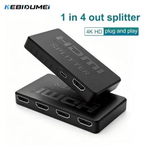1 in 4 Out HDMI Splitter HD 4K Video Switcher HDMI-Compatible Cable Adapter 1x4 Hub For PS4 Laptop Monitor TV Box Projector
