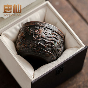 Premium Single Cup Purple Clay Tea Cup Engraved High-end Master Cup Home Tea Drinking Bowl Matched with Gift Box Individual Use