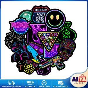 ★Same Day Shipping★ 10/50/100pcs Neon Light Anime DIY Graffiti Stickers Pack Scrapbooking Stationery Skateboard Luggage Laptop Car Waterproof Decals