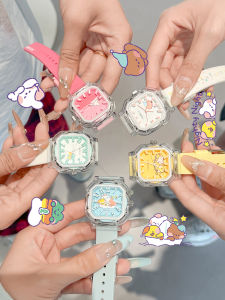 Line Friends Minini Womens Watch Student Style Silicone Band Quartz Movement High Aesthetic Value Ordinary Crown Jelly Element