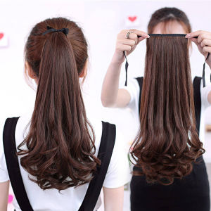 IVY Curly Ponytail Extension Fashionable Heat Resistant Ponytail Clip Wig Wigs Long Hair For Women Toupee Extensions Ponytail Hair Extension Short Curly Synthetic Material With Clip Wig Hair for Kids Girl