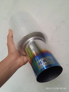 knalpot mobil hks plong blue bass gahar kering untuk semua jenis mobil universal