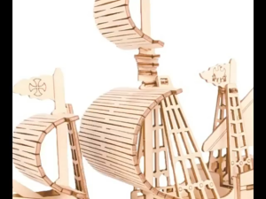 Laser-Cut 3D Wooden Ship Puzzle DIY Kit | Sailing Boat Model Building Toy for Adults Teens (Christmas/Birthday Gift)