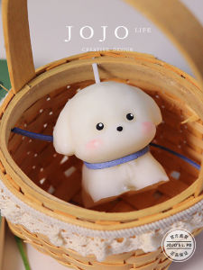 Creative Handmade High-End Aluminum Dog Shaped Aromatherapy Candle Jojos L.Pd Soy Wax Versatile Home Decorative Item
