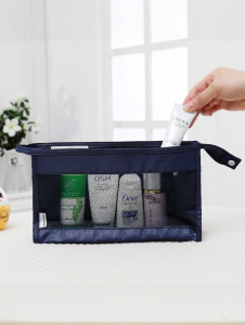 กระเป๋าใส่เครื่องสำอางแบบพกพาขนาดใหญ่พร้อมสายรัดสำหรับการเดินทาง กระเป๋าใส่ของใช้ส่วนตัวในชีวิตประจำวัน