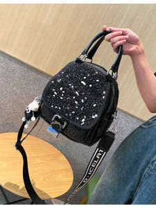 Fashionable Multi-Layer Womens Handbag Irregular Rhinestone High-End Single Double Shoulder Crossbody Bag Handbag