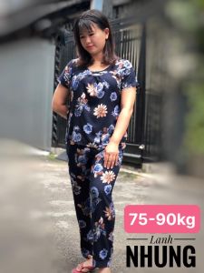 [HCM] (75-90kg) Đồ bộ bigsize dài tole/lanh. Đồ bộ Hongduyen2188