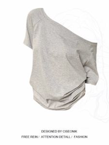 plus Size Korean Style Two-Way Wear Short Sleeve T-Shirt Women Loose Slimming Basic Top Comfortable Breathable Summer Shirt