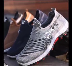 JSP67 Sepatu Sneakers Pria Slip On Shoes Motif Hiu