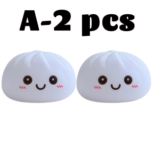 Bandai | Cute Nigh Colorful Light  Food Shape Dumpling Squishy Toys for Bedroom Ambient Lighting brighten your daily life