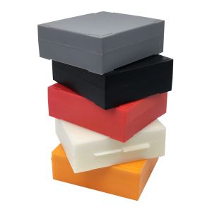 Microscope Slides Box 25 Places Slide Case Wood Pad Plastic Storage Box for Microscope Specimen Glass Slides 25 Pieces