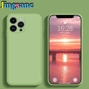 Jingsanc For OPPO Reno 13F/OPPO Reno 13F 5G/OPPO Reno 13F 4G Phone Case Fashion Square Straight Edge Soft Liquid Silicone Cover Camera Protection Shockproof Back Casing A25-1