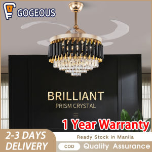 GOGEOUS 42 Inch Crystal Ceiling Fan with LED Light & Remote: A Luxurious Addition to Your Home