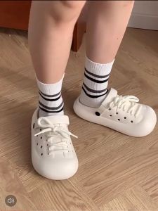 [QUALITY++🇲🇾] Womens Slip On Sandal Shoelace 2024 New design EVA Anti-Slip Outdoor Slipper|  Kasut Selipar Perempuan