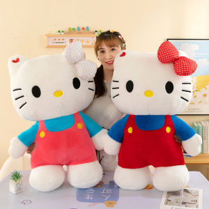 New Sanrio Hello Kitty Plush Toy Kawaii Kt Cat Plushies Soft Stuffed Doll Big Size Bed Pillow Cushion Rag Doll Kid Trendy Gift