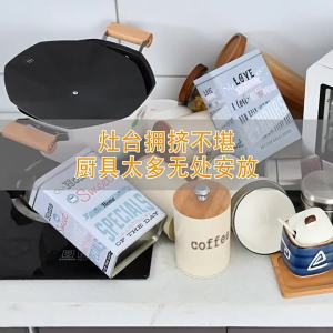 Stainless Steel 304 Kitchen Single Layer Shelf Microwave Oven Rack Stove Cabinet Partition Shelf Storage Organizer