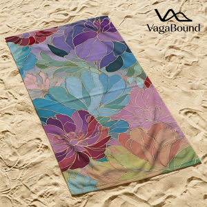 BILIBILI | Gilded Floral Mosaic Beach Towel Sand Free Quick Dry Absorbent Thin Compact Towels for Swimming Pool Camping Beach Accessories