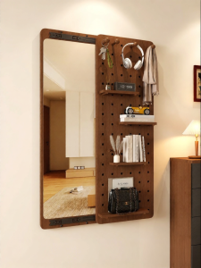 BEIQIVI | New Wall-Mounted Sliding Full-Length Mirror with Shelf