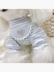 Baby Cotton Yorkie Dog T-shirt Marusci Cat Skirt Comfortable Fleece Base Shirt for Small Breeds Pets round Neck Sweatshirt