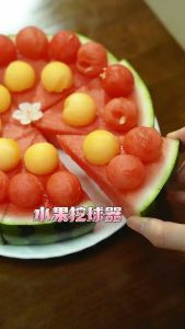 Melon Watermelon Ball Scoop Fruit Spoon Ice Cream Sorbet Stainless Steel Cooking Tool Fruit Plate Tool Kitchen Accessories