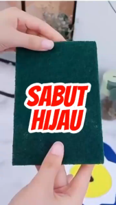 Sabut Cuci Piring Panci Karpet Hijau Murah Meriah Lap Tapas Karpet Hijau