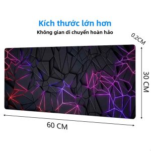 Tấm Lót Chuột 3D Hình Học Cỡ Lớn XXL 90x40cm Chất Liệu Cao Su Chống Trơn Trượt Dùng Cho Bàn Phím Chơi Game Văn Phòng Và Máy Tính