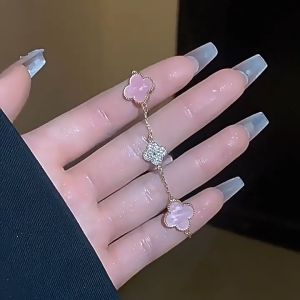 Bestella💗Gelang Empat Daun Semanggi Gelang Mewah Ringan Gelang Bunga Zirkon Ceruk