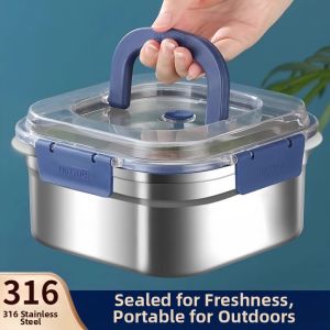Food-Grade Portable Stainless Steel Lunch Box