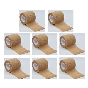 8pcs 5cm * 4.5m Self-กาวสีผ้าพันแผลเทปเหนียวยืดหยุ่นสูงกีฬาสนับสนุนไม่ทอสําหรับเข่าข้อเท้าข้อมือป้องกัน