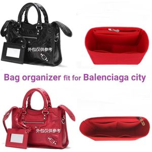 for Balenciaga city bag organiser insert Divider Shaper make up Inner felt Bag