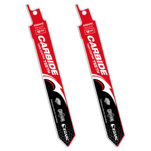 Lưỡi Cưa Reciprocating EZARC 150mm 18TPI Bằng Cacbua Obsidian 2 Chiếc Phủ TiAlN Dùng Cho Cắt Kim Loại Mỏng