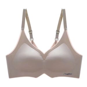 Wireless Womens Bra Ultra Thin Latex Seamless Underwear Summer New Style Gathered Front Close Sports Bra Comfortable Vest